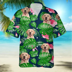 Custom Photo Dog Face Hawaiian Shirt