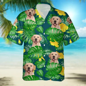 Custom Photo Dog Face Hawaiian Shirt