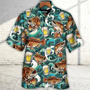 Fishing Solves Most Of My Problems Beer Hawaiian Shirt