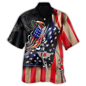 Fishing Bass Fishing America Cool Style - Hawaiian Shirt