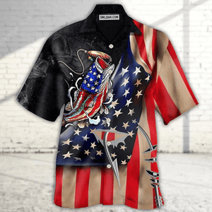 Fishing Bass Fishing America Cool Style - Hawaiian Shirt