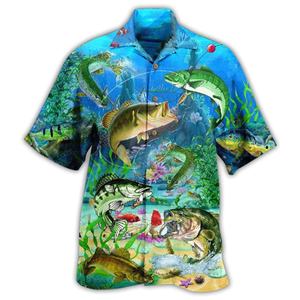 Fishing Real Men Do Fishing Blue Ocean - Hawaiian Shirt