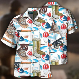 Fishing Basic Art Style - Hawaiian Shirt