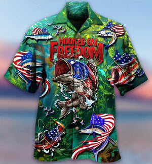 Fishing Hooked On Freedom - Hawaiian Shirt