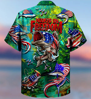 Fishing Hooked On Freedom - Hawaiian Shirt