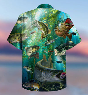 Fishing More Worry Less Blue Ocean - Hawaiian Shirt