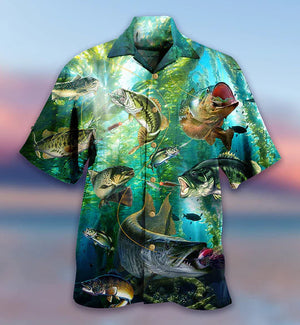 Fishing More Worry Less Blue Ocean - Hawaiian Shirt