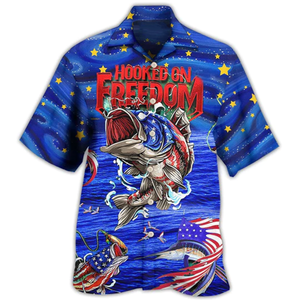 Fishing Hooked On Freedom - Hawaiian Shirt