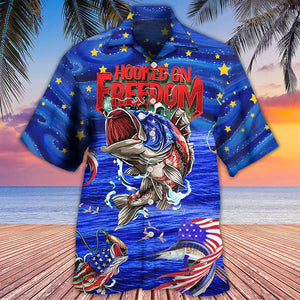 Fishing Hooked On Freedom - Hawaiian Shirt