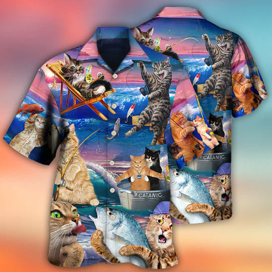 Fishing Cat - Hawaiian Shirt