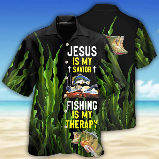 Fishing Is My Therapy - Hawaiian Shirt