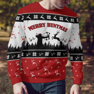 Hobby Merry Huntmas Hunting Ugly Christmas Sweater