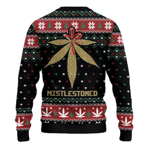 Hobby Merry Christmas Weed Mistlestoned For Unisex Ugly Christmas Sweater