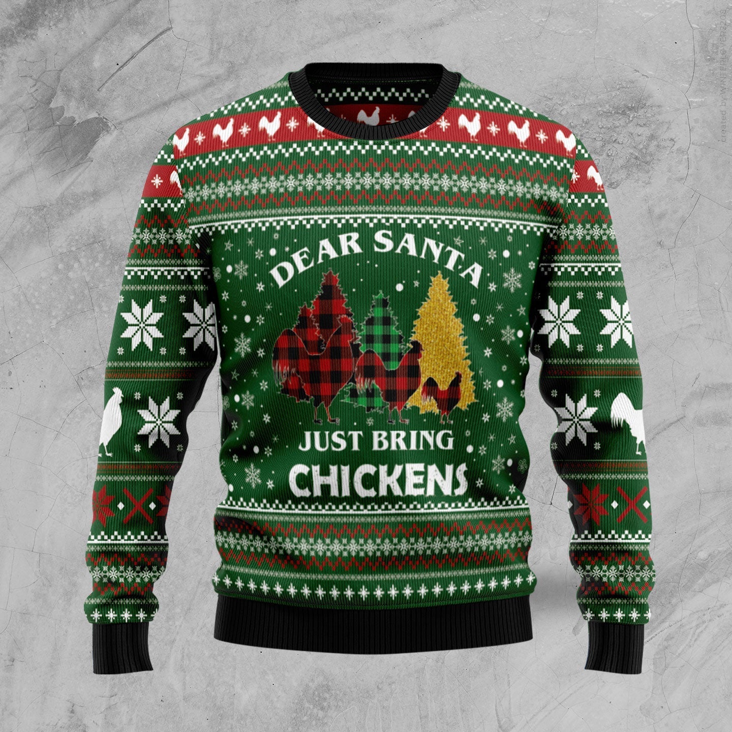 Dear Santa Just Bring Chickens Funny Ugly Sweater For Men And Women