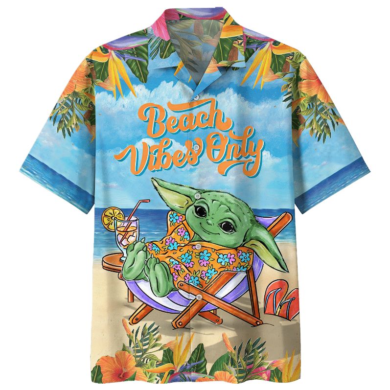 Star Wars Disney Baby Yoda Beach Vibes Only Hawaiian Shirt