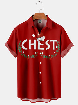 "Chest" And Santa Claus's Hat - Hawaiian Shirt