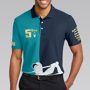 5 Five & V Blue And Navy Men Golf Polo Shirt