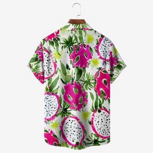 Tropical Fruit Pitaya Pattern - Hawaiian Shirt