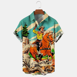 Western Cowboy Equestrian - Hawaiian Shirt