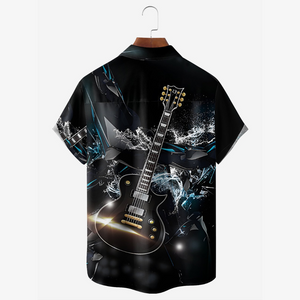 Music Guitar Rock Style - Hawaiian Shirt