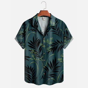 Palm Tree Leaf Deep Green - Hawaiian Shirt