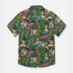 Great Summer Beach With Hula Girl - Hawaiian Shirt