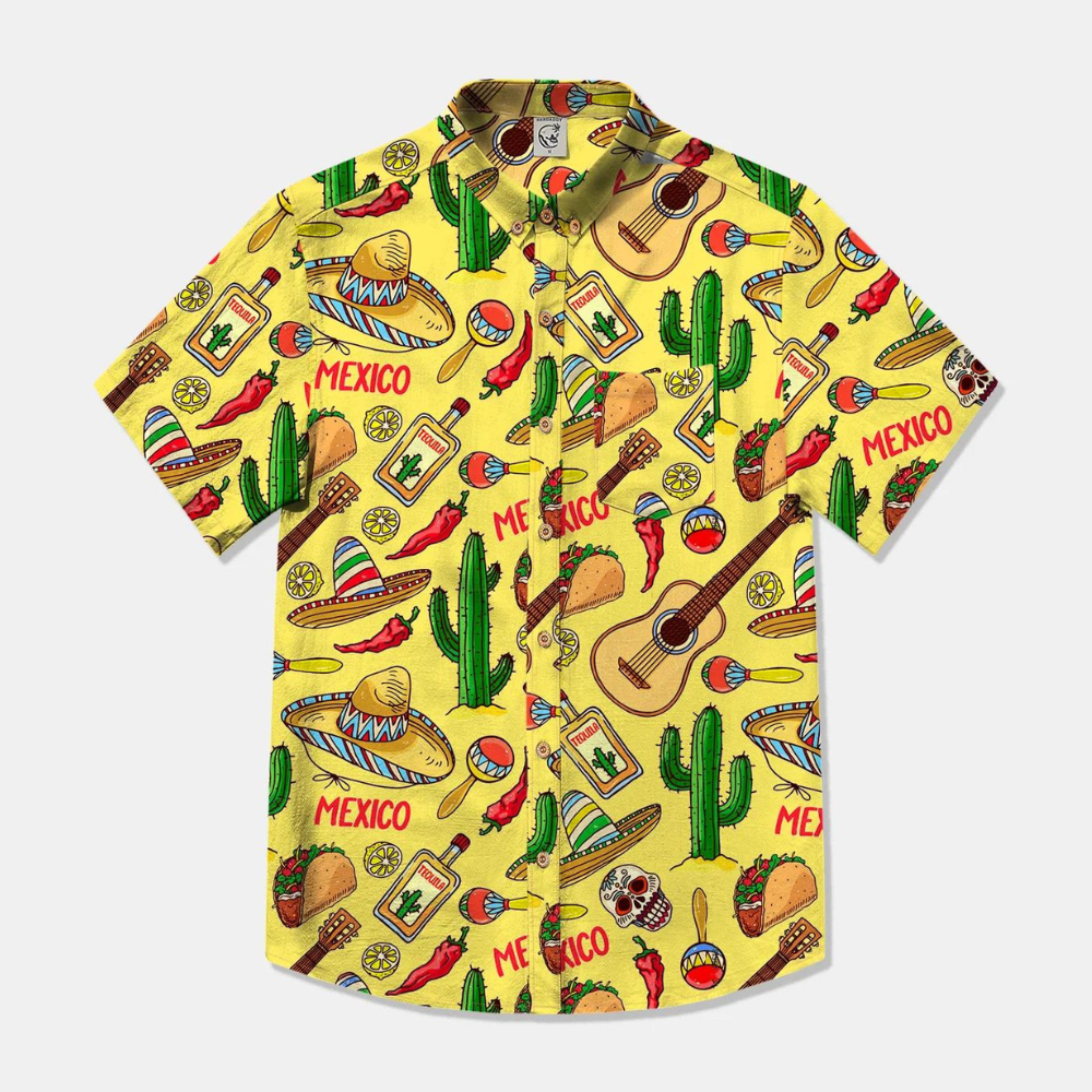 Tacos, Chilli, Skull-Mexican Traditional Culture - Hawaiian Shirt