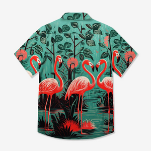 Holiday Couple Of Flamingo - Hawaiian Shirt