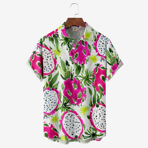 Tropical Fruit Pitaya Pattern - Hawaiian Shirt