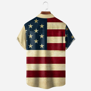 US Flag Baseball Ball - Hawaiian Shirt