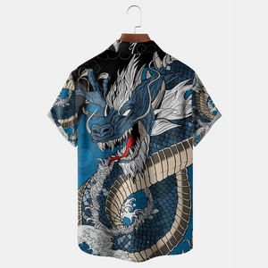 Ukiyo-e Dragon Japanese Style - Hawaiian Shirt