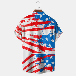 Independence Day Flag T Rex Dinosaur - Hawaiian Shirt