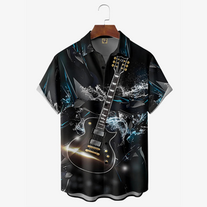 Music Guitar Rock Style - Hawaiian Shirt