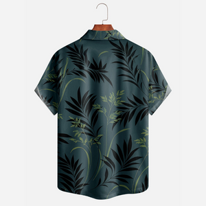 Palm Tree Leaf Deep Green - Hawaiian Shirt