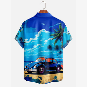 Vintage Car Beachside - Hawaiian Shirt