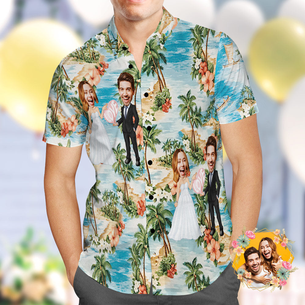 Wedding gifts, Custom Hawaiian Shirt Personalized Wedding Hawaiian Shirt Best Wedding Gift