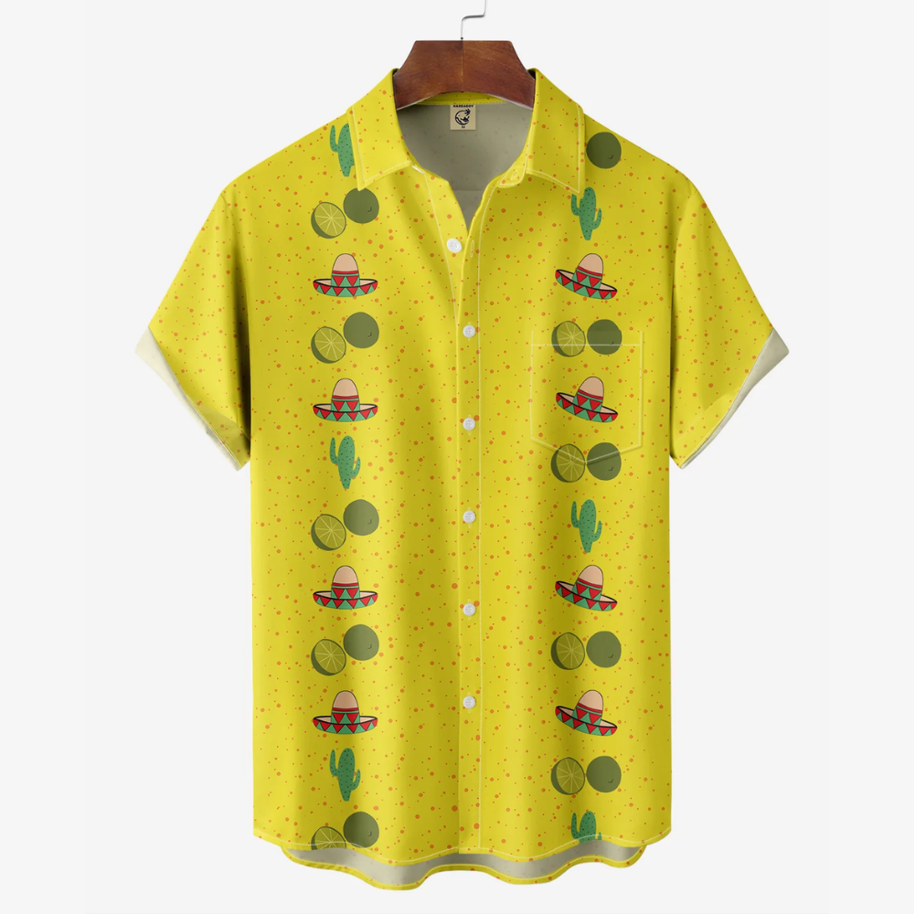 Cinco De Mayo Cactus Yellow - Hawaiian Shirt