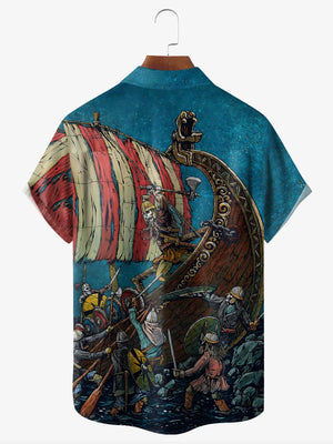Viking Raid Skeleton Captain - Hawaiian Shirt