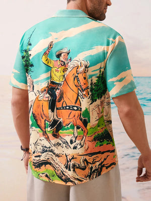 Western Cowboy Equestrian - Hawaiian Shirt