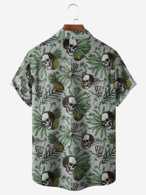 Skull Pineapple Short Sleeve - Hawaiian Shirt