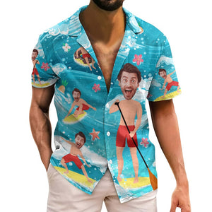 Custom Photo Summer Aloha Beach Party - Personalized Hawaiian Shirt