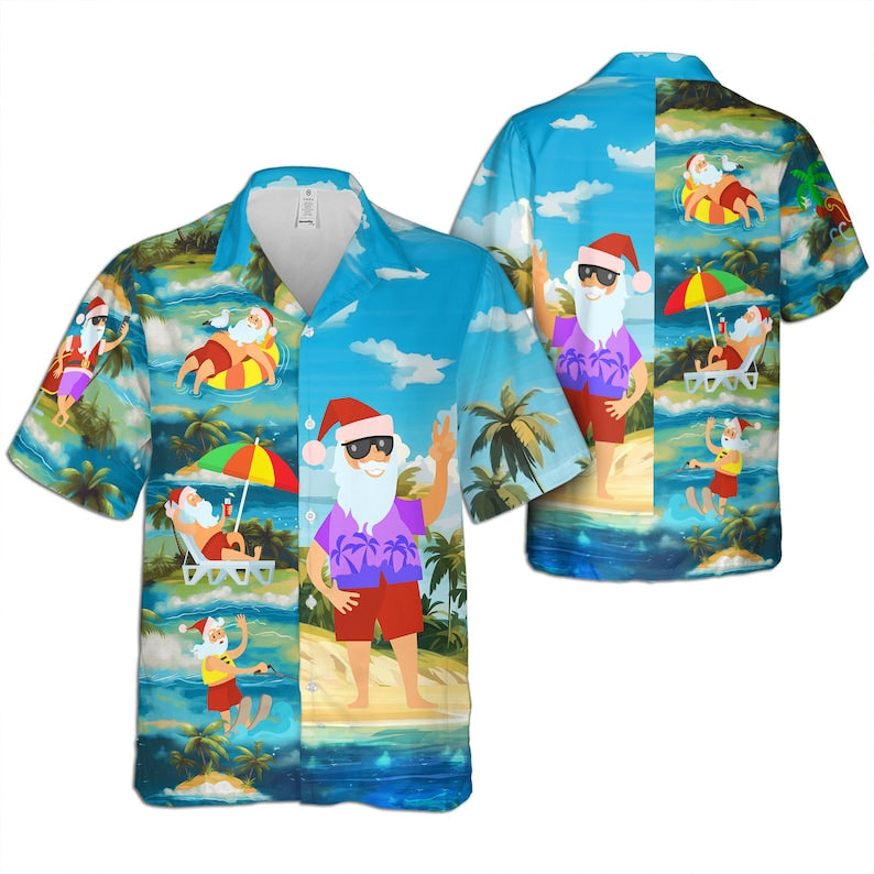 Tropical Santa Claus Christmas 3 - Hawaiian Shirt