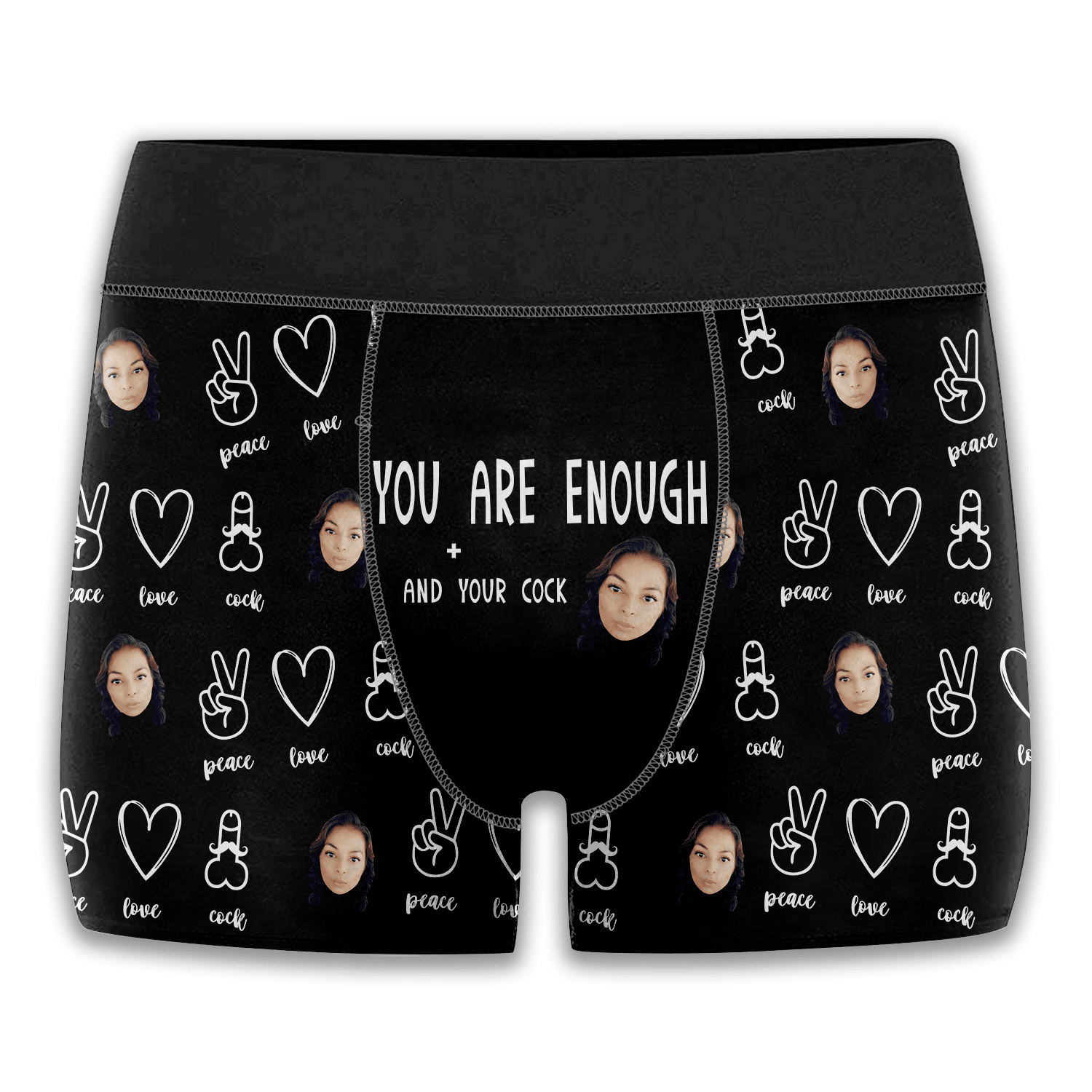 Custom Photo You Are Enough Peace - Gift For Husband, Boyfriend - Personalized Men's Boxer Briefs