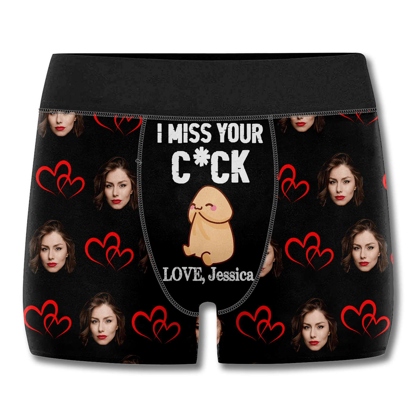 Custom Photo I Miss You - Gift For Husband, Boyfriend - Personalized Men's Boxer Briefs