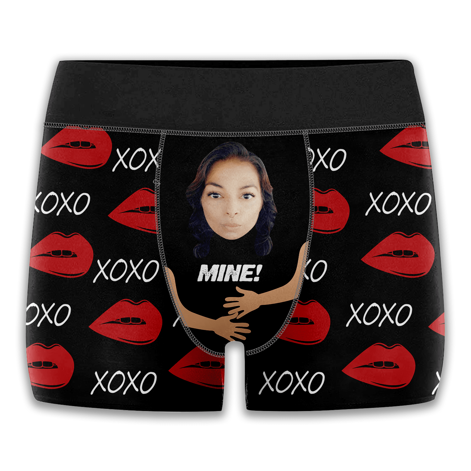 Custom Photo Your're Mine XoXo - Gift For Husband, Boyfriend - Personalized Men's Boxer Briefs