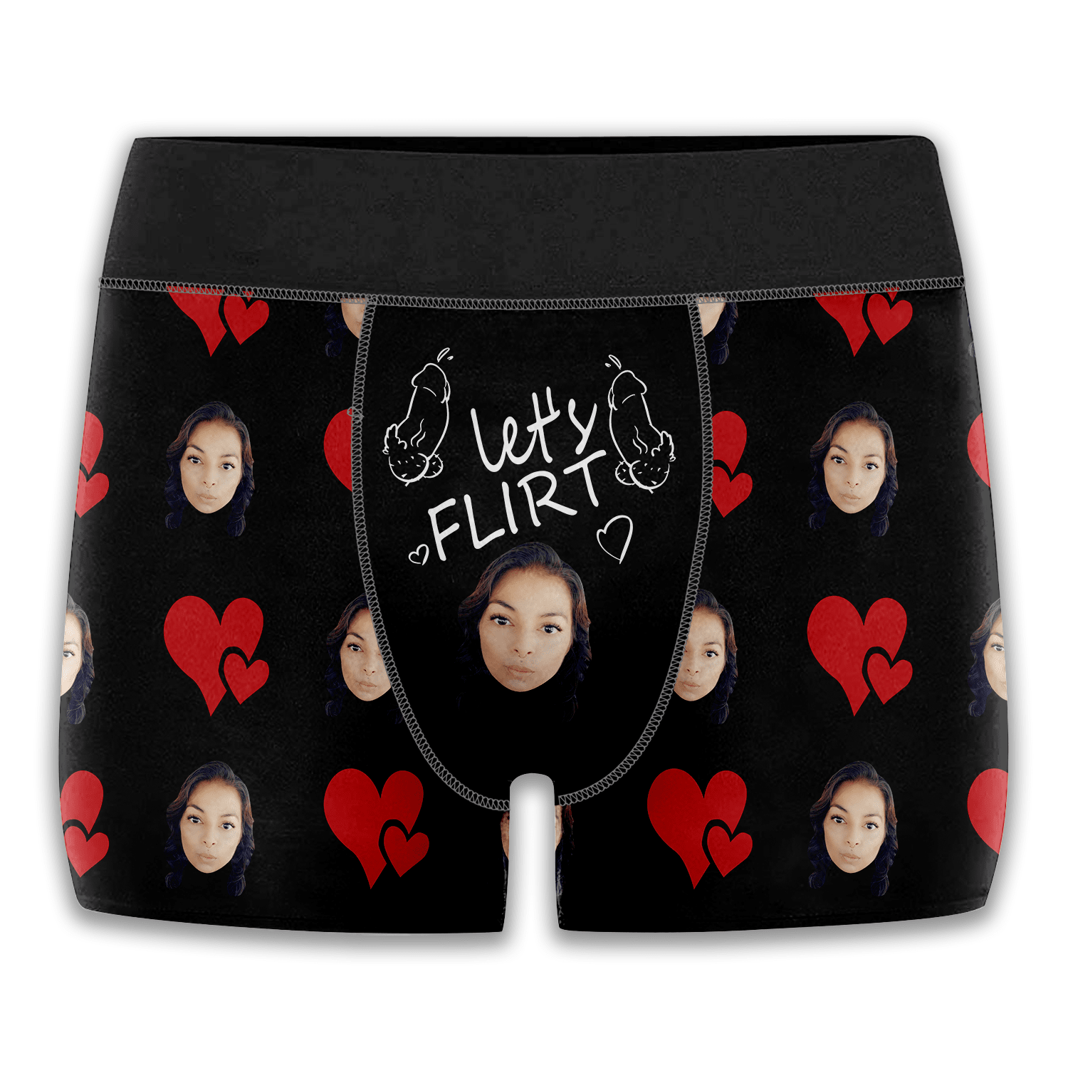 Custom Photo Let's Flirt - Gift For Husband, Boyfriend - Personalized Men's Boxer Briefs