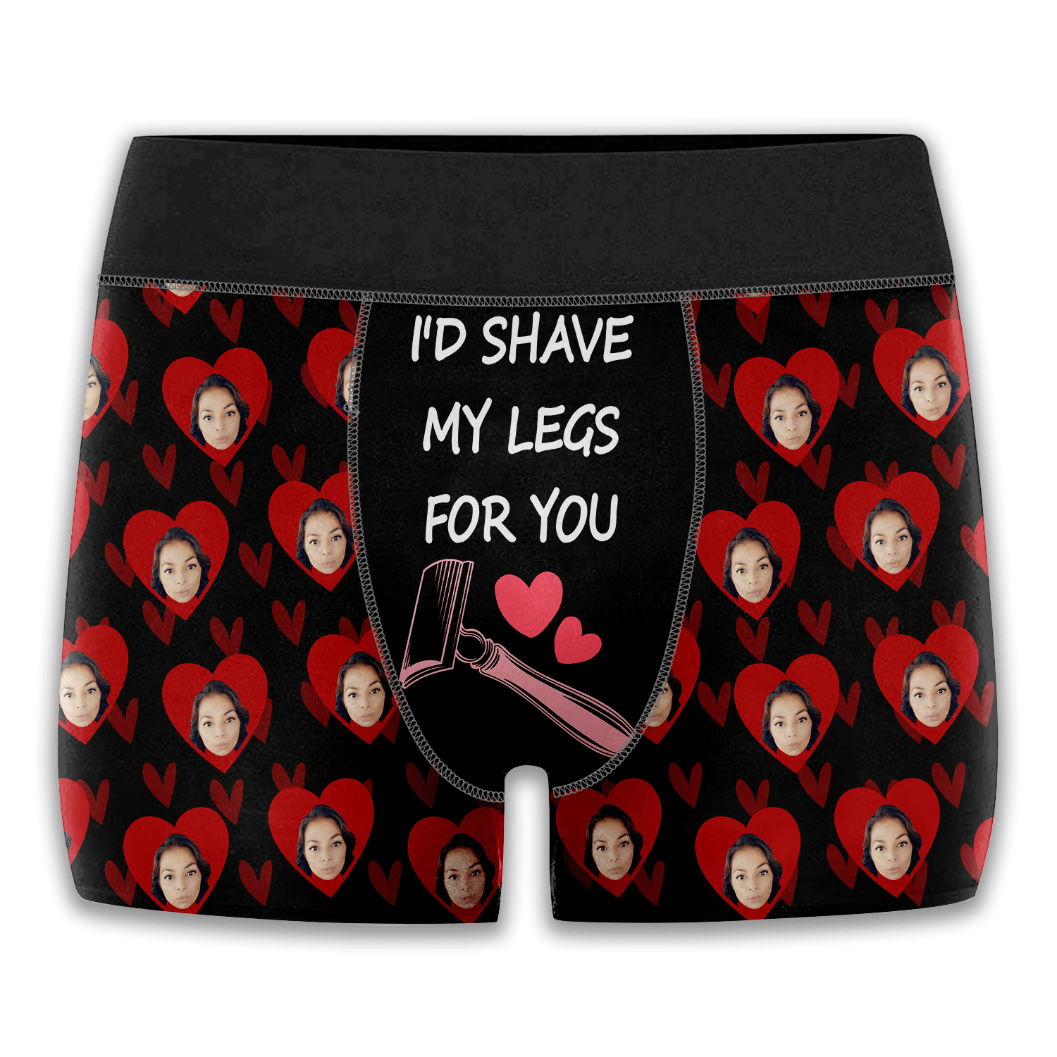 Custom Photo I'D Shave My Legs Fore You - Gift For Husband, Boyfriend - Personalized Men's Boxer Briefs