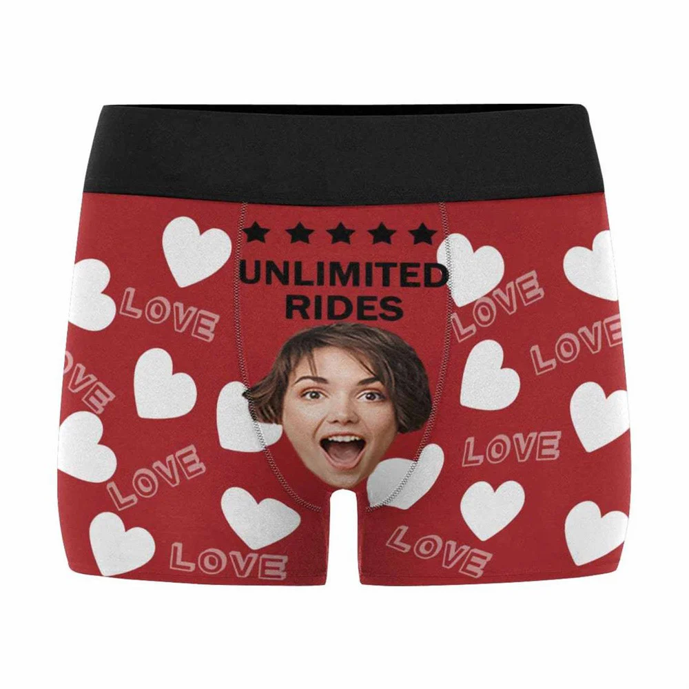 Custom Photo Unlimited Rides Love - Gift For Husband, Boyfriend - Personalized Men's Boxer Briefs