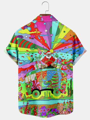 Christmas Rainbow Hippie Santa - Hawaiian Shirt