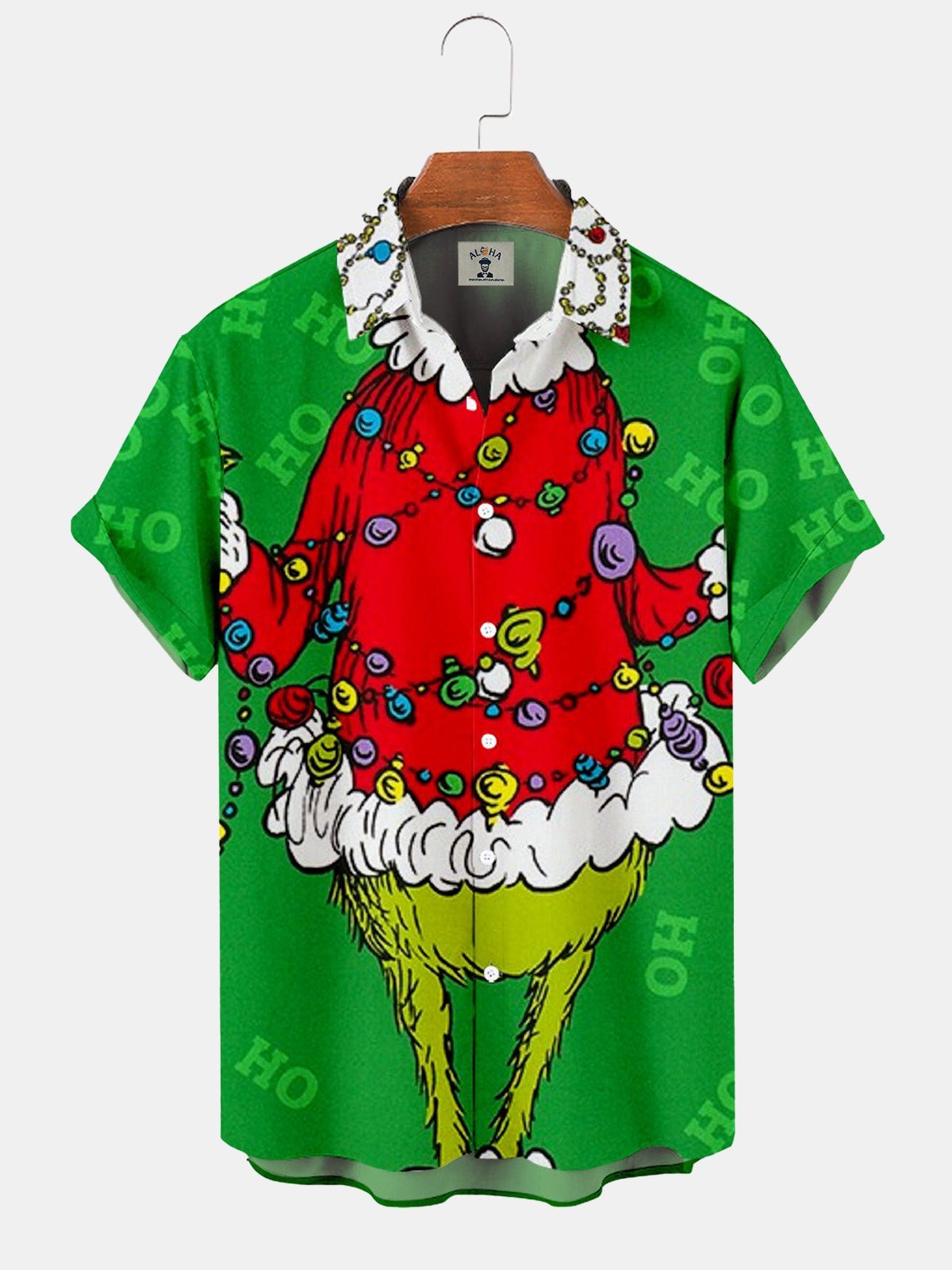 Green Hair Monster Christmas- Hawaiian Shirt